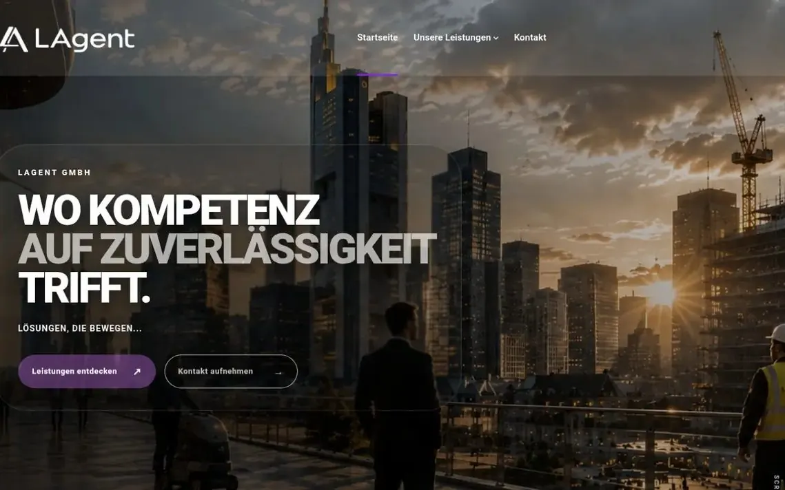 Screenshot der Website lagent-gmbh.de von LAgent GmbH